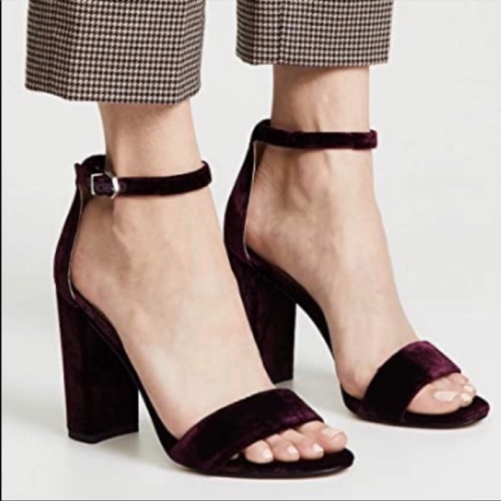 Sam Edelman Berry Wine Velvet Yaro Sandal Size 10 NEW